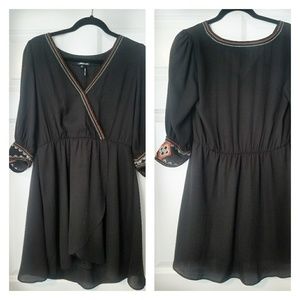 Black Mini Dress with Beaded Detail